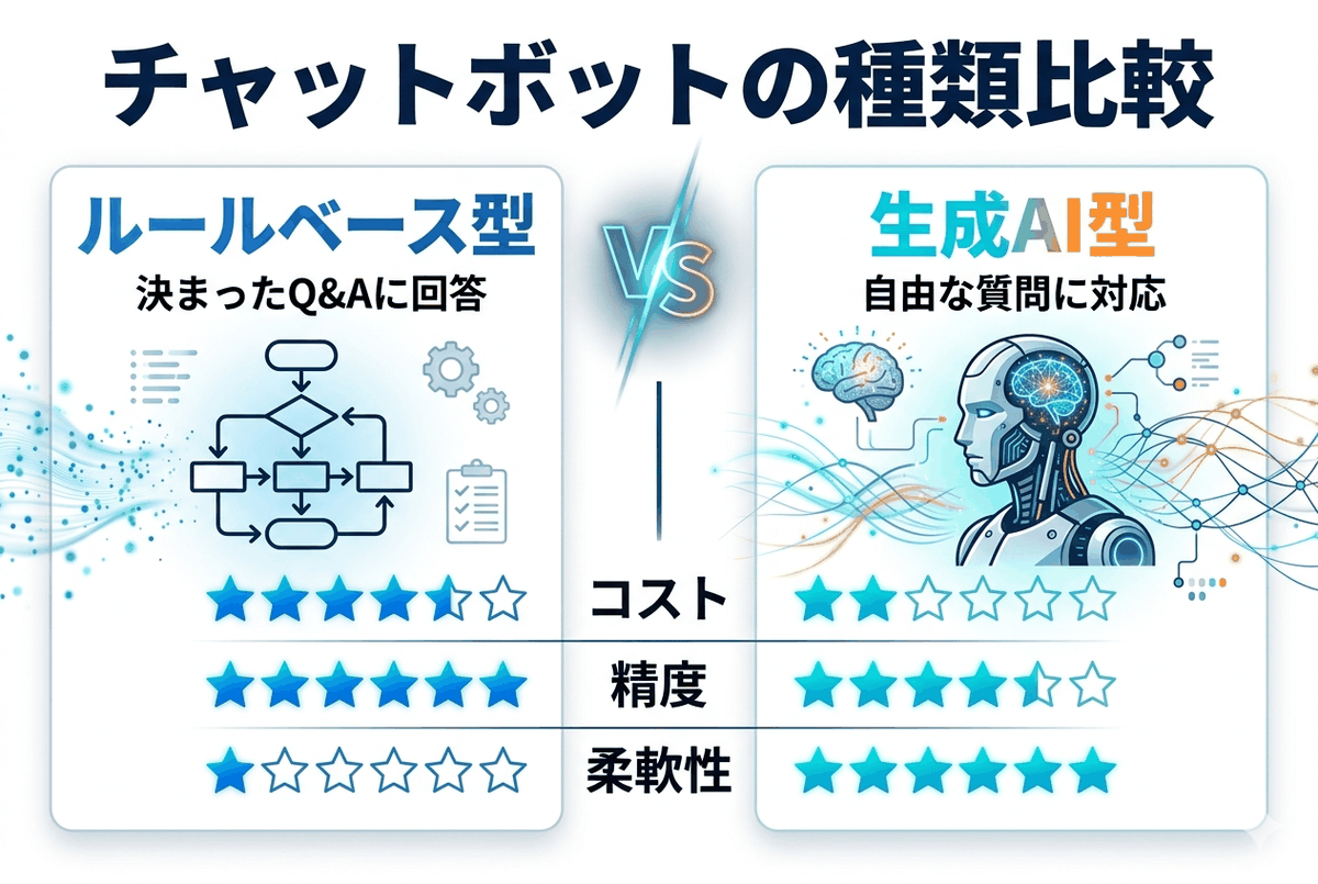 チャットボット3種類の比較図