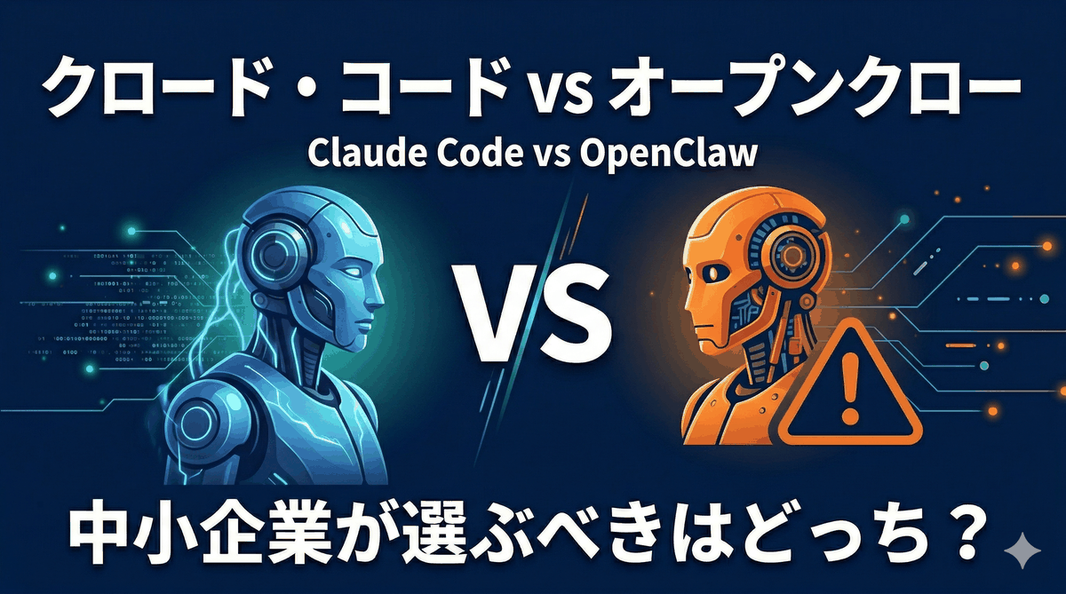 Claude Code vs OpenClaw|中小企業が選ぶべきAIツールはどっち?【2026年版】